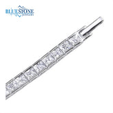 Silver Tennis Bracelet with CZs- 7.5 Inches